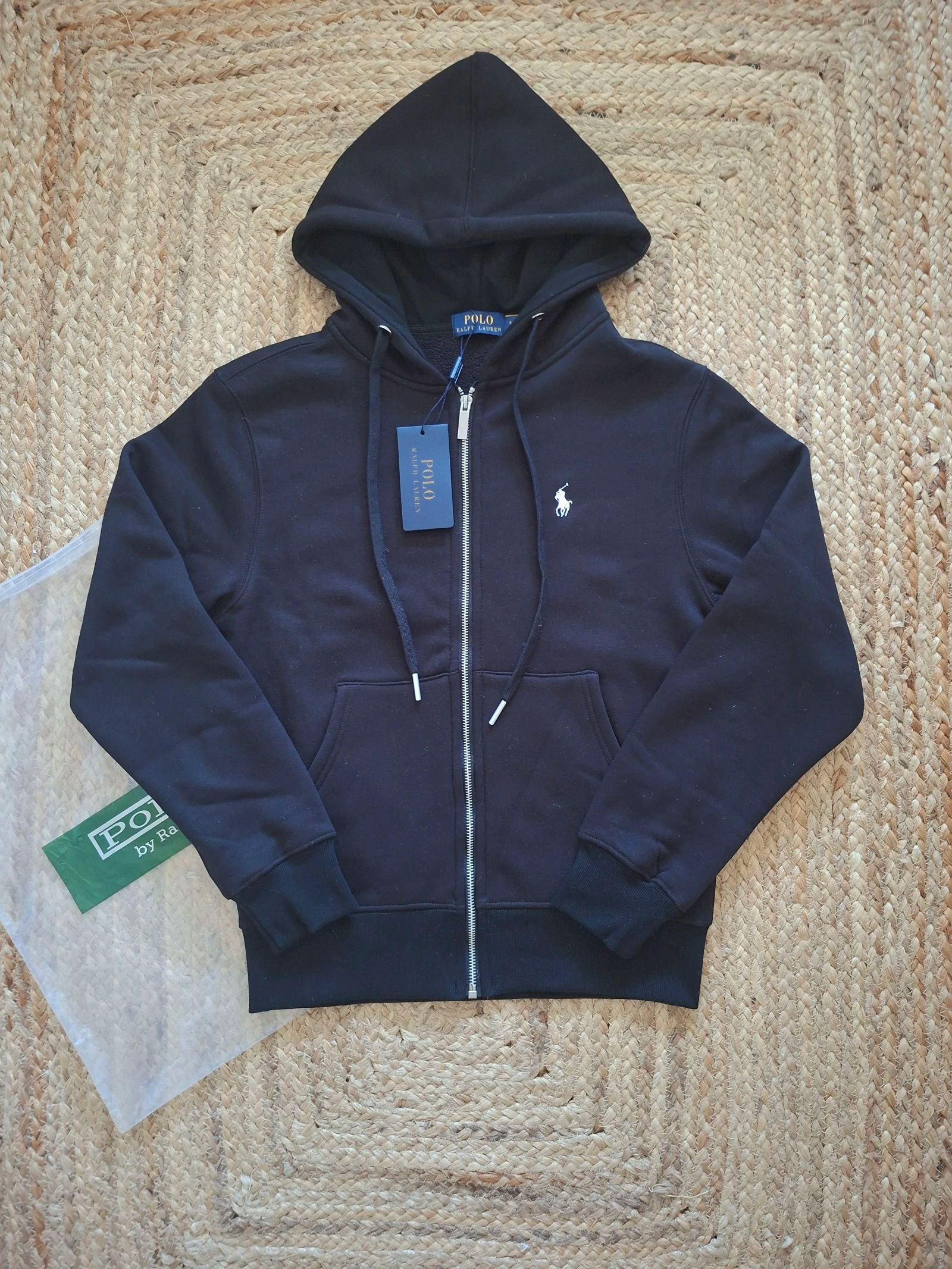 Raplg Laurent sudadera de cremallera negra talla S